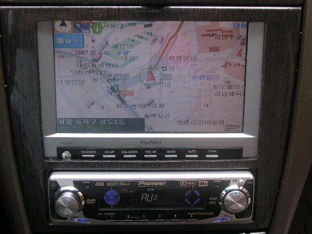 SM5 파이오니아 DVH-P5650MP와 네비게이션 매립모습 사진 2