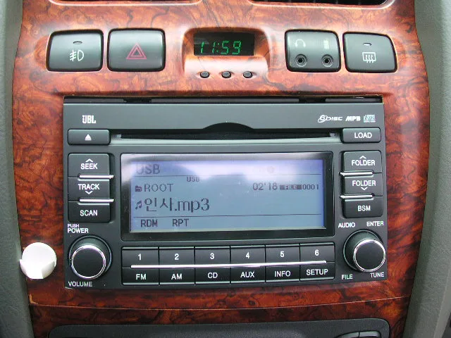 구형 산타페 08년 TG 오디오/USB/AUX 장착모습
