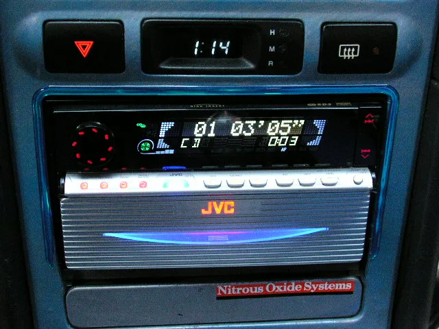 소나타2 JVC 뉴카멜레온 KD-LX555와 LED서랍장 장착모습 켜진상태